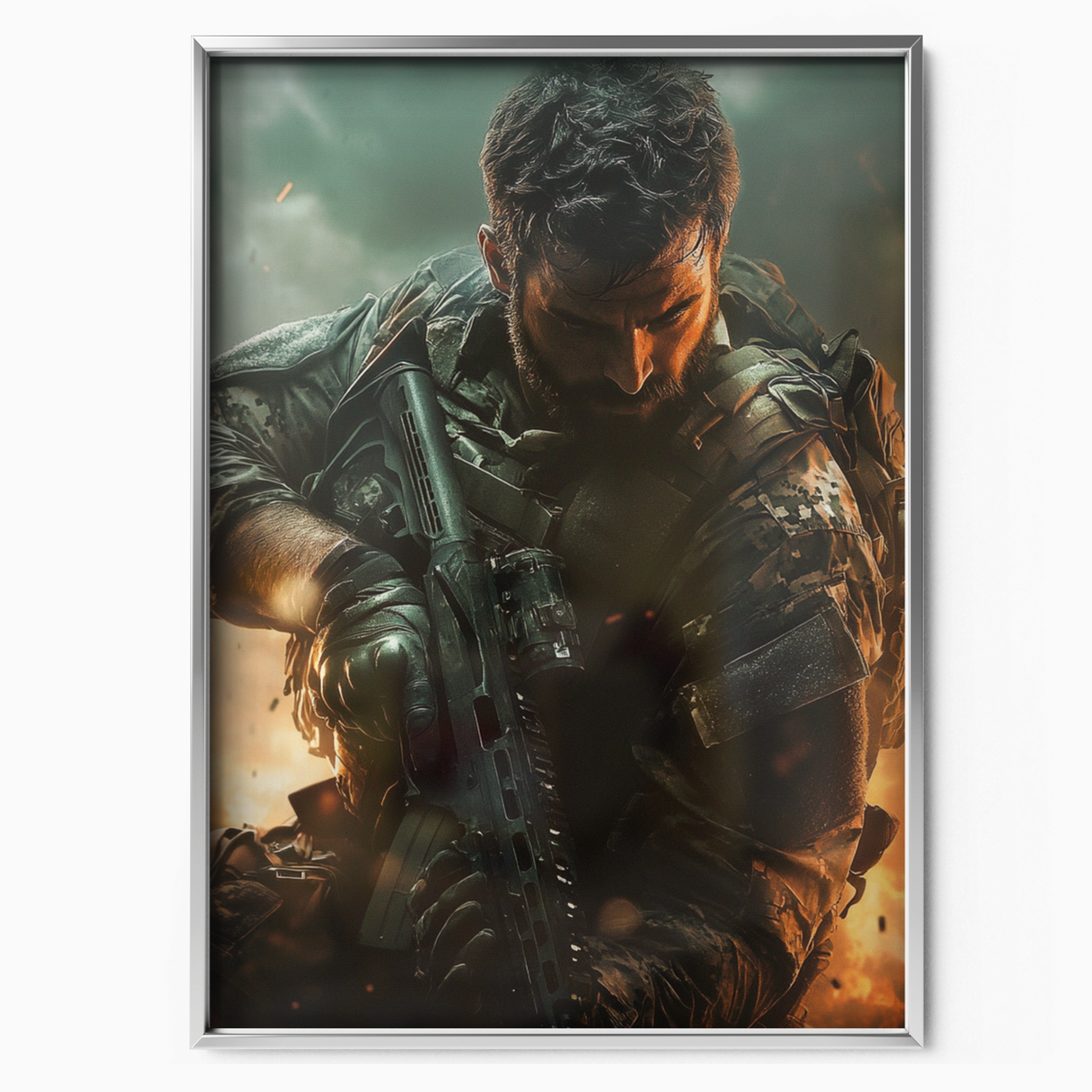 Call Of Duty – Tactical Soldier In Flames