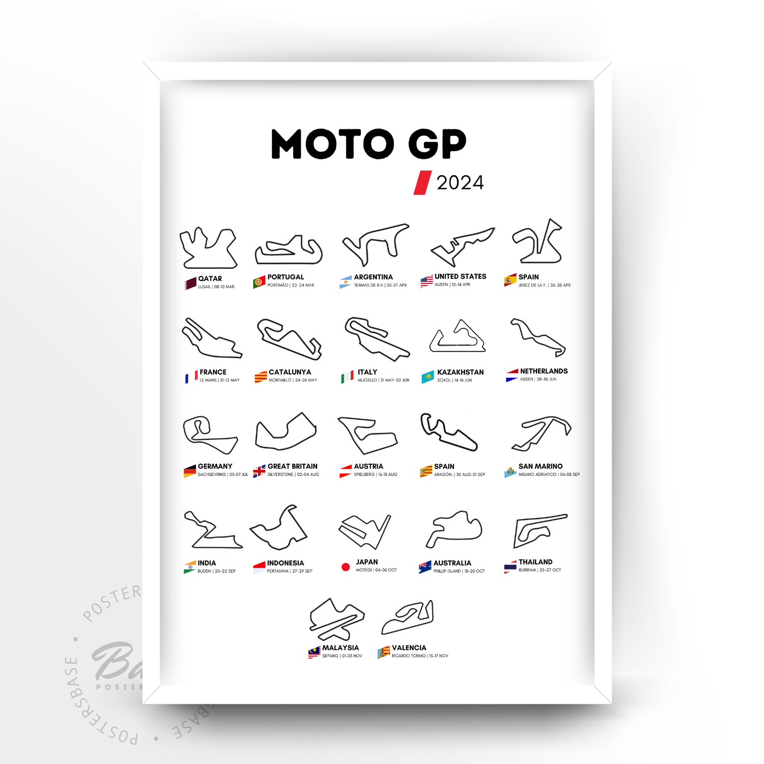 Circuit Wall Moto GP 2024 White