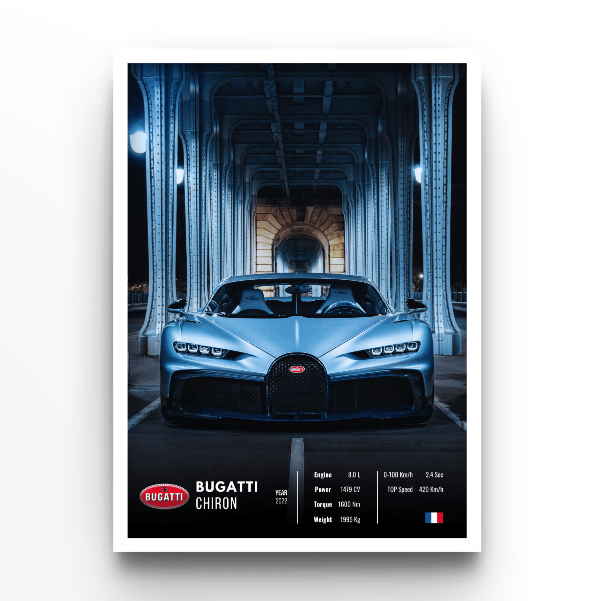 Bugatti Chiron Collector - A4, A3, A2 Posters Base - Poster Print Shop / Art Prints / PostersBase