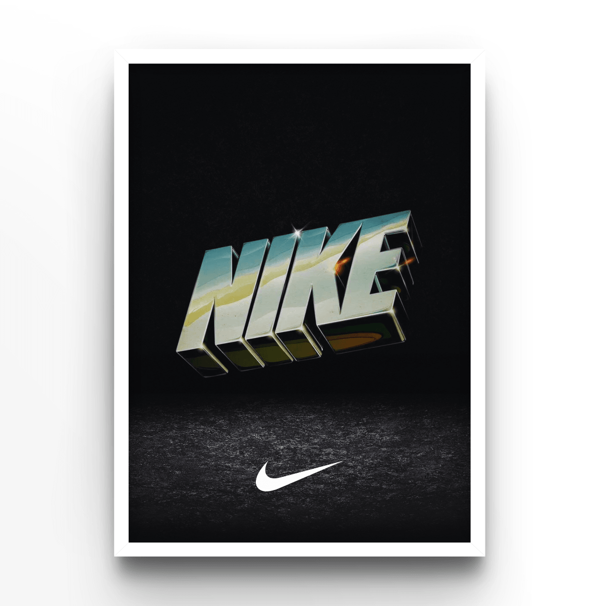 Nike Silver - A4, A3, A2 Posters Base - Poster Print Shop / Art Prints / PostersBase