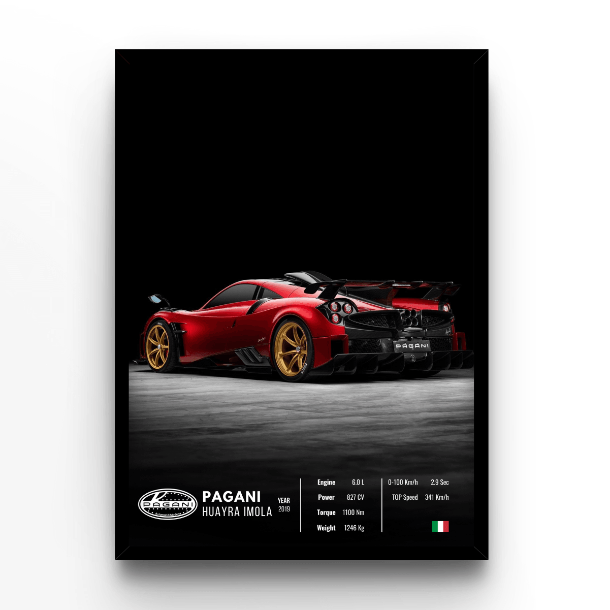 Pagani Huayra Imola Collector - A4, A3, A2 Posters Base - Poster Print Shop / Art Prints / PostersBase
