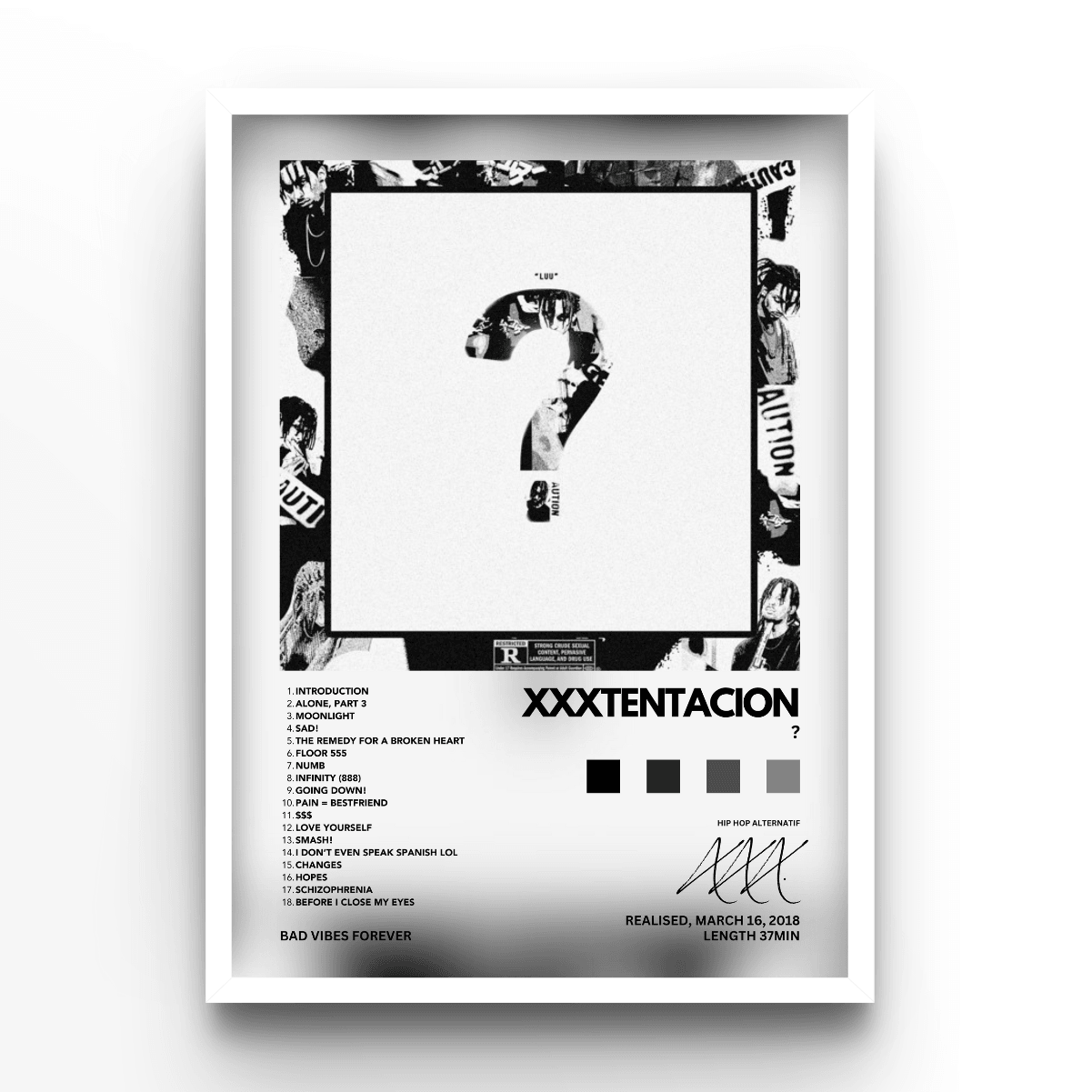 XXXTentacion ? - A4, A3, A2 Posters Base - Poster Print Shop / Art Prints / PostersBase