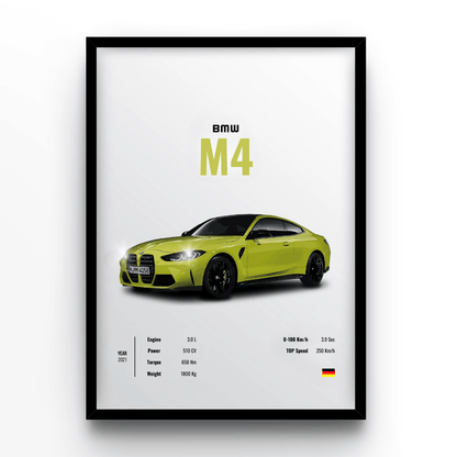BMW M4 - A4, A3, A2 Posters Base - Poster Print Shop / Art Prints / PostersBase
