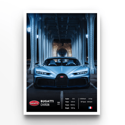 Bugatti Chiron Collector - A4, A3, A2 Posters Base - Poster Print Shop / Art Prints / PostersBase
