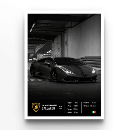 Lamborghini Gallardo Collector - A4, A3, A2 Posters Base - Poster Print Shop / Art Prints / PostersBase