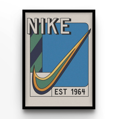 Nike 1964 Blue - A4, A3, A2 Posters Base - Poster Print Shop / Art Prints / PostersBase