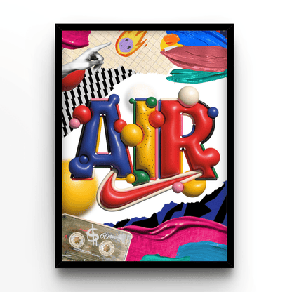 Nike Art 3D - A4, A3, A2 Posters Base - Poster Print Shop / Art Prints / PostersBase