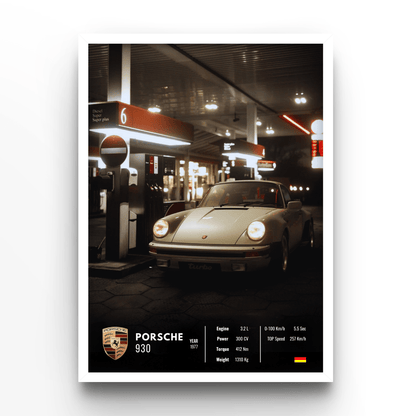 Porsche 930 Collector - A4, A3, A2 Posters Base - Poster Print Shop / Art Prints / PostersBase