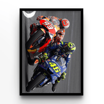 Rossi VS. Marquez - A4, A3, A2 Posters Base - Poster Print Shop / Art Prints / PostersBase