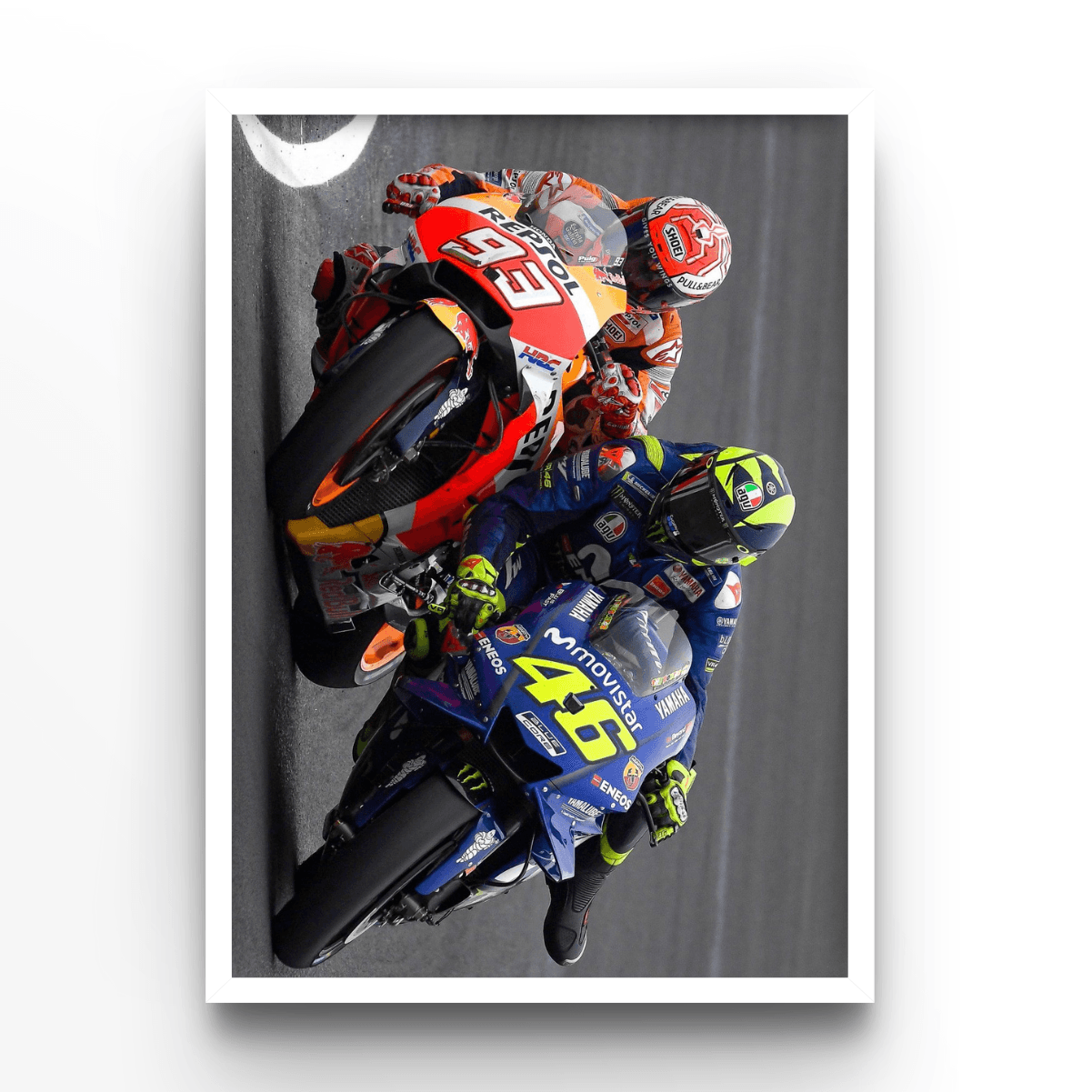 Rossi VS. Marquez - A4, A3, A2 Posters Base - Poster Print Shop / Art Prints / PostersBase