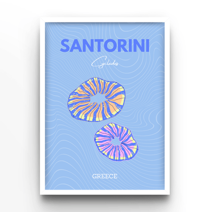 Santorini - A4, A3, A2 Posters Base - Poster Print Shop / Art Prints / PostersBase