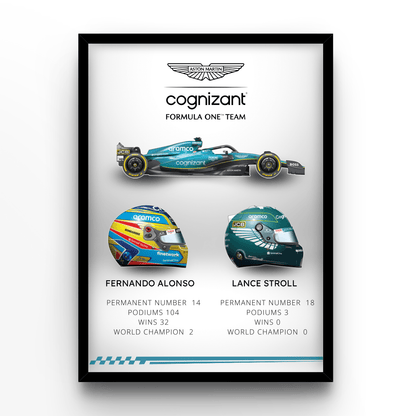 Team Aston Martin 2023 - A4, A3, A2 Posters Base - Poster Print Shop / Art Prints / PostersBase