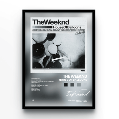 The Weeknd House of balloons - A4, A3, A2 Posters Base - Poster Print Shop / Art Prints / PostersBase